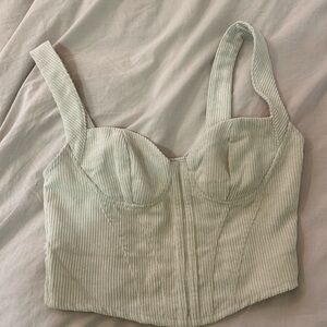 Ribbed bustier crop top